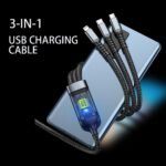 3-in-1 Schnellladekabel mit LED & 100W PD – Bild 2