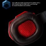Gaming Headset mit LED-Lichtern, Komfortpolstern, Geräuschunterdrückendem Mikrofon, On-ear Kopfhörer – Bild 5