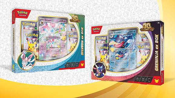 Pokémon TCG 30th Celebration Sylveon ex Box Englisch mit Sylveon ex Promo und 4 Boosterpacks