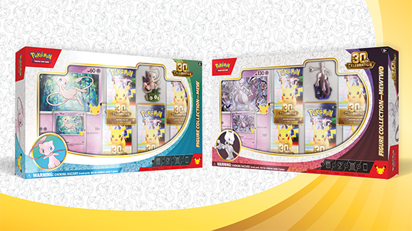 Pokémon TCG 30th Celebration Mew Figure Collection Englisch mit Mew Figur und 5 Boosterpacks